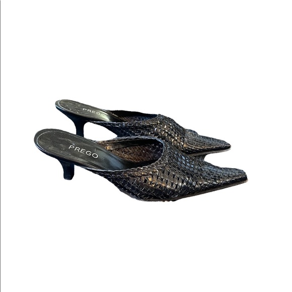 PREGO Black pointy toe mules Size 5 - Picture 4 of 9